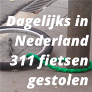 Dagelijks in Nederland 311 fietsen gestolen