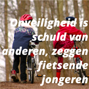 Onveiligheid is schuld van anderen, zeggen fietsende jongeren