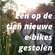 Één op de tien nieuwe e-bikes gestolen