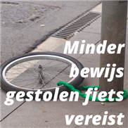 Minder bewijs gestolen fiets vereist